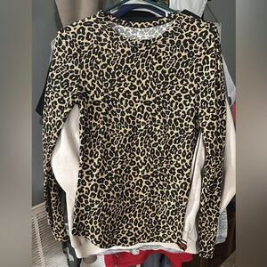 Leopard Print Long Sleeve Top